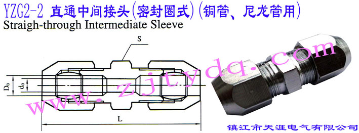 YZG2-2 ֱͨg^(ܷȦʽ)(~)Straight-through Intermediate Sleeve